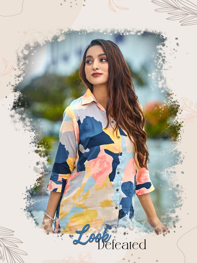 Star Light By Kadlee Rayon Print Designer Ladies Shirt Wholesale Price In Surat